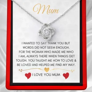 To My Mum - Love Knot Necklace