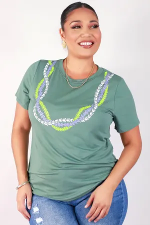 TRIPLE STRAND LEI TEE