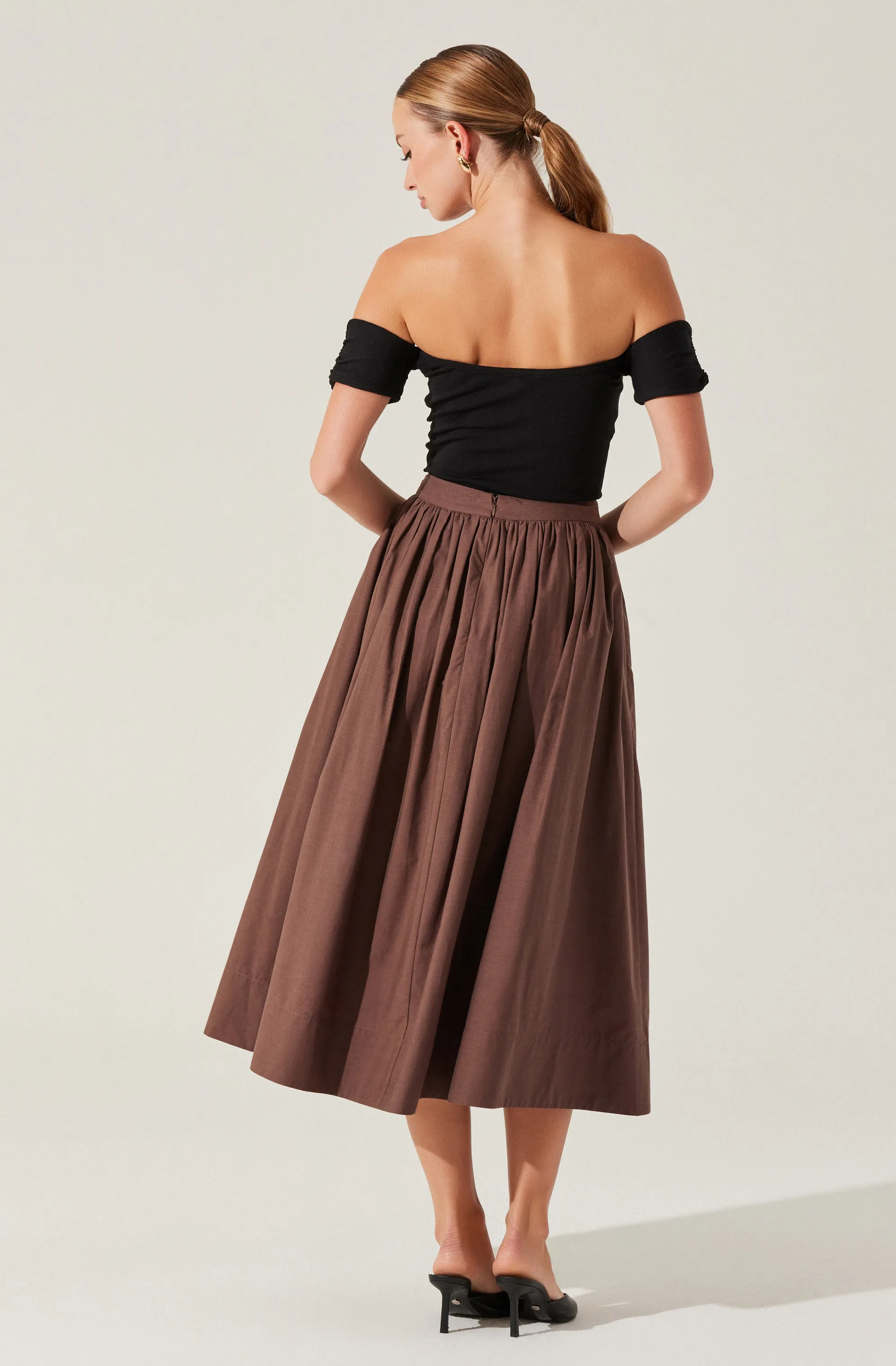Twist Front Off Shoulder Top