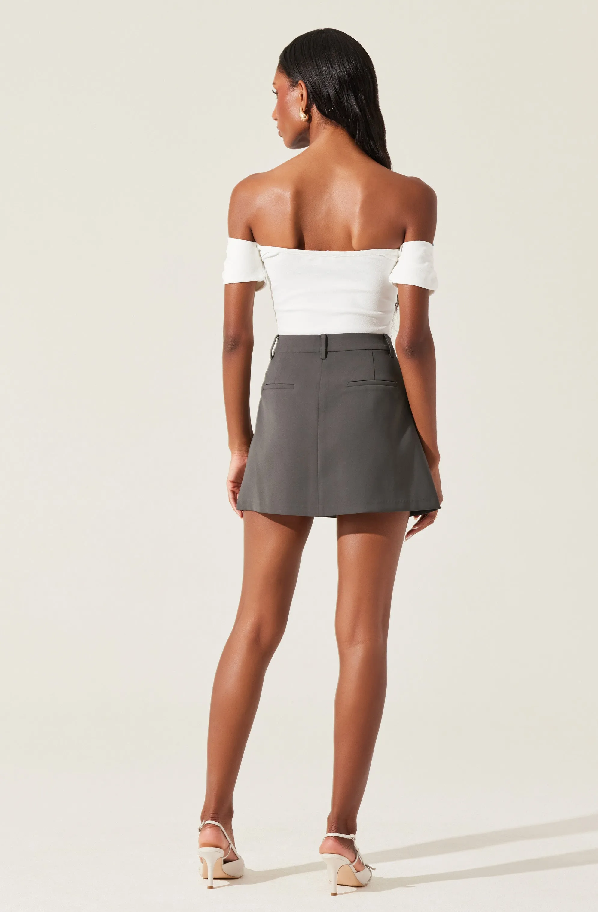 Twist Front Off Shoulder Top