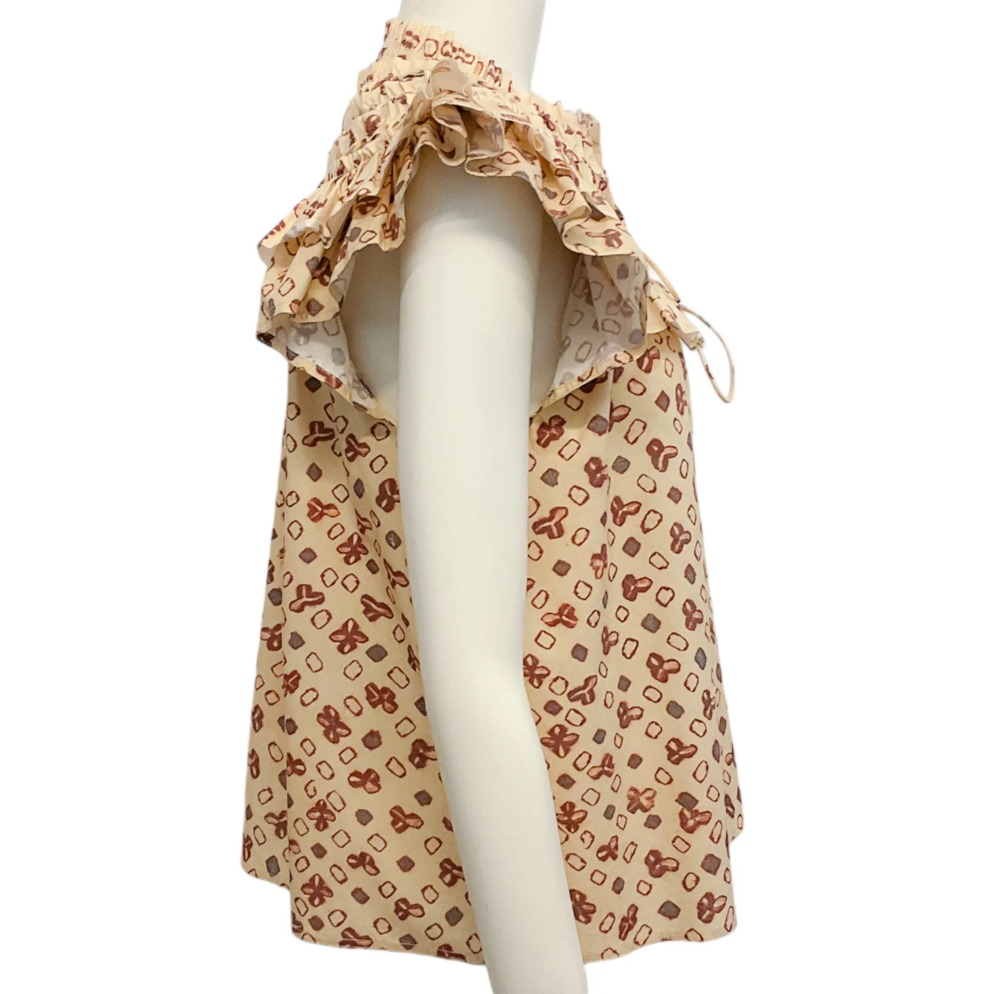 Ulla Johnson Beige Floral Solina Top