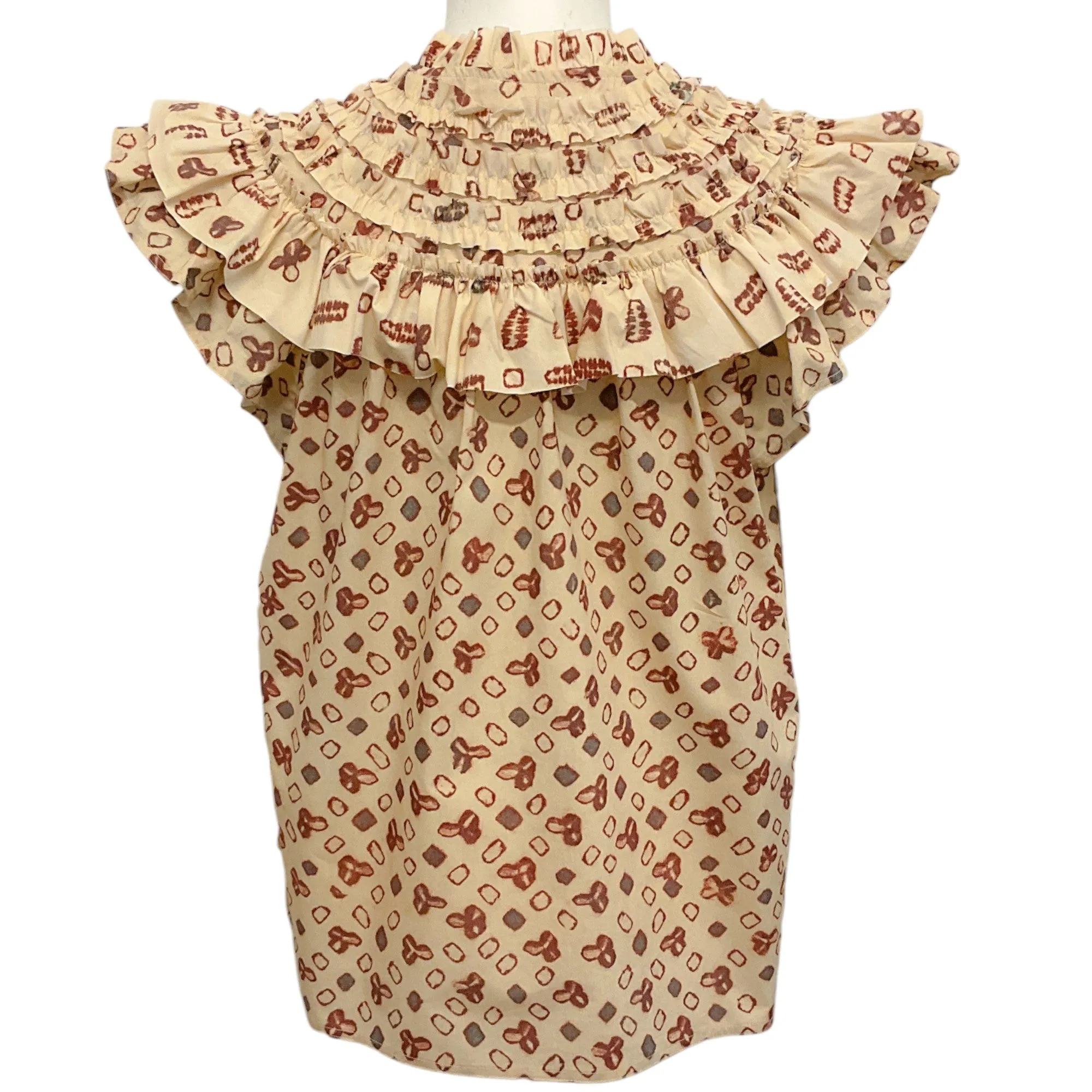 Ulla Johnson Beige Floral Solina Top