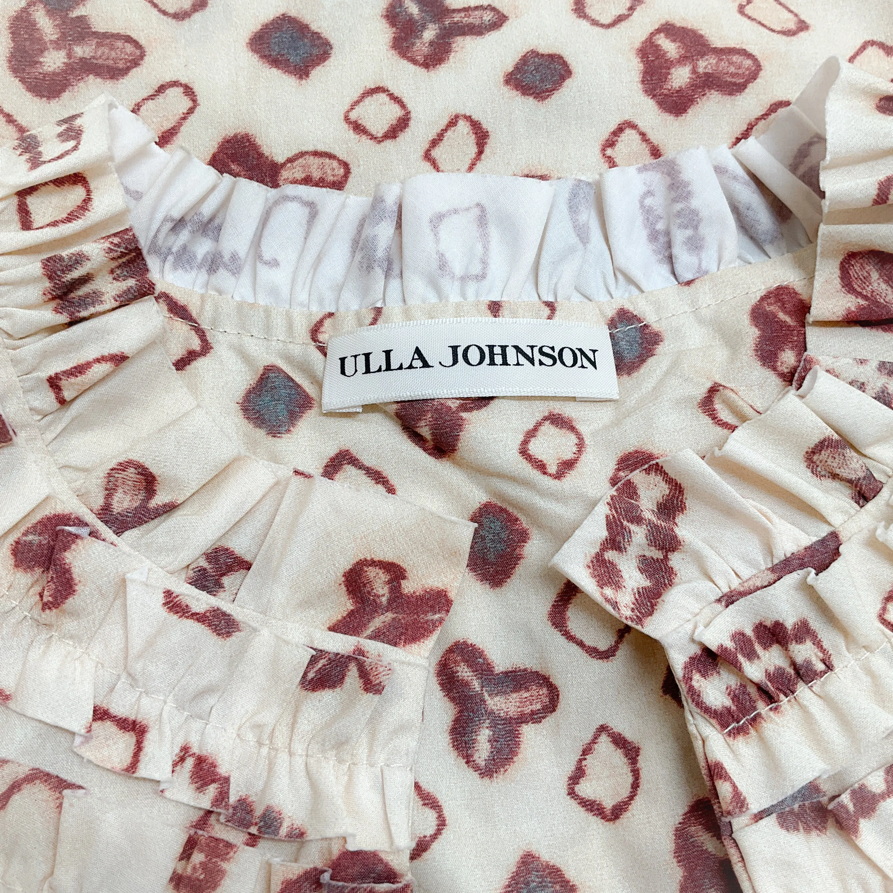 Ulla Johnson Beige Floral Solina Top