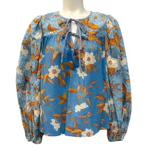 Ulla Johnson Blue Multi Floral Joanie Blouse
