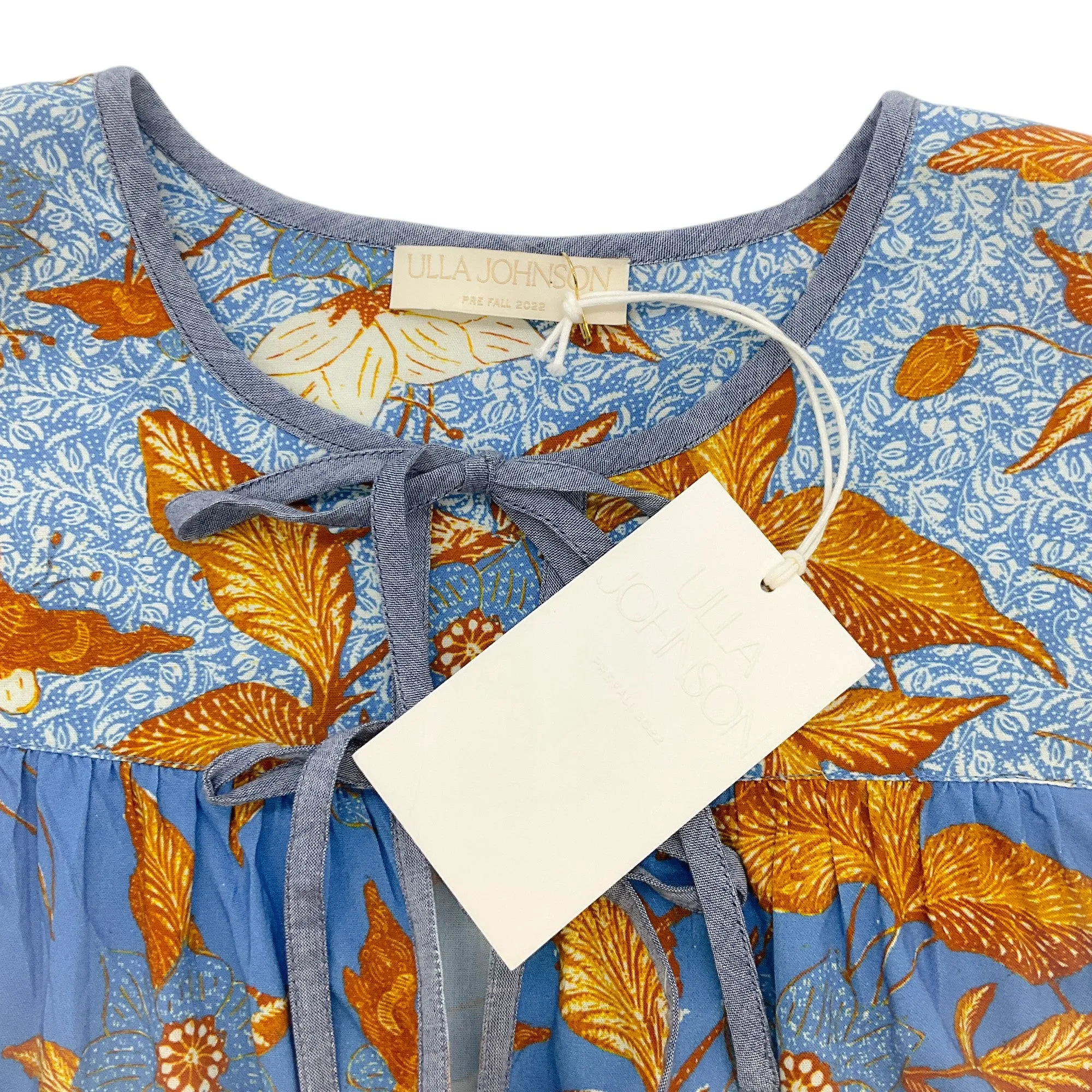 Ulla Johnson Blue Multi Floral Joanie Blouse