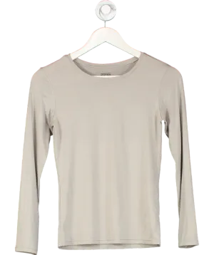 Uniqlo Grey Crew Neck Long Sleeve Top UK XS