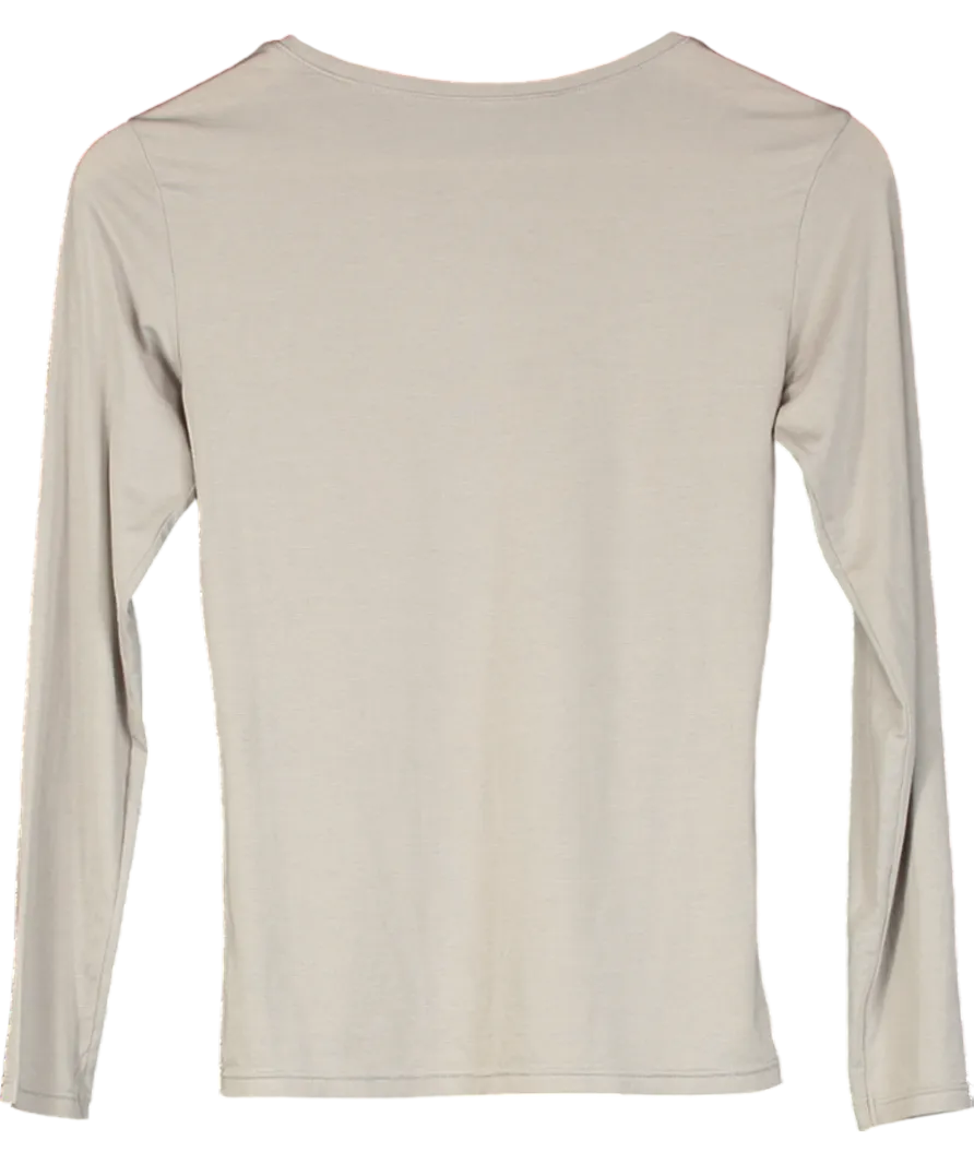 Uniqlo Grey Crew Neck Long Sleeve Top UK XS