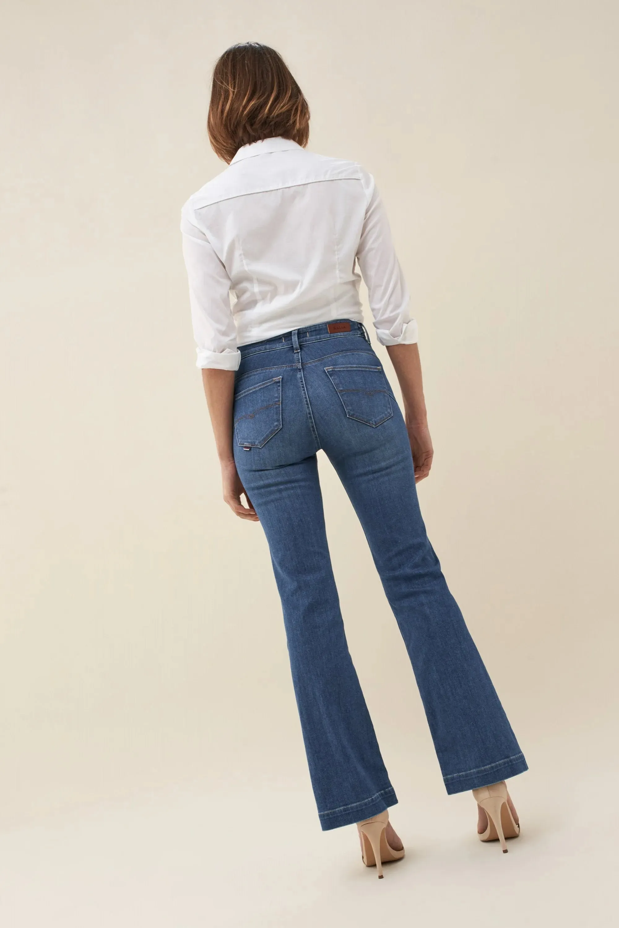 VAQUEROS PUSH IN SECRET GLAMOUR BOOT CUT CON TRENZA