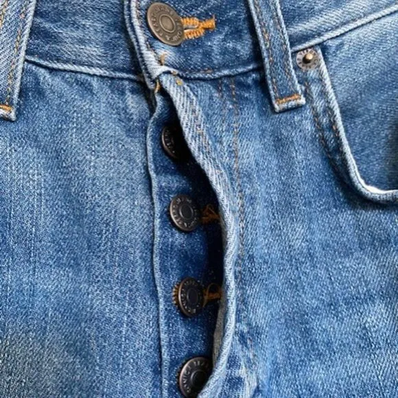 VERONICA BEARD Blake Classic Straight High Rise Button Fly Navy Denim Jeans 27