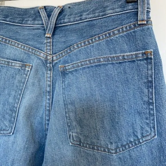 VERONICA BEARD Blake Classic Straight High Rise Button Fly Navy Denim Jeans 27