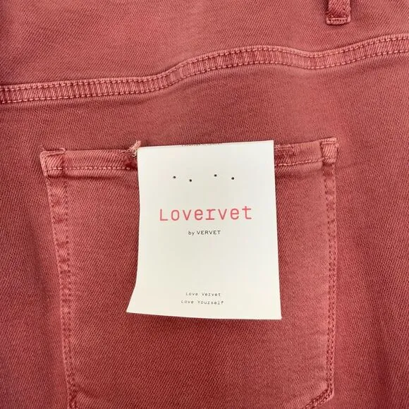 Vervet Lovervet Women’s 20W Tummy Control High Rise Crop Straight Jeans New