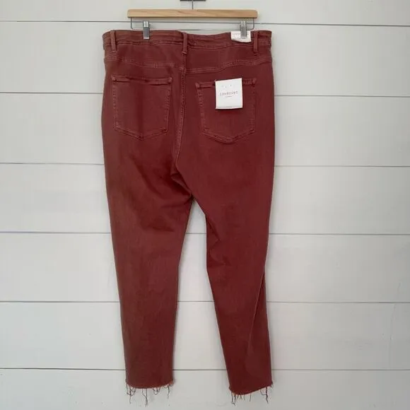 Vervet Lovervet Women’s 20W Tummy Control High Rise Crop Straight Jeans New