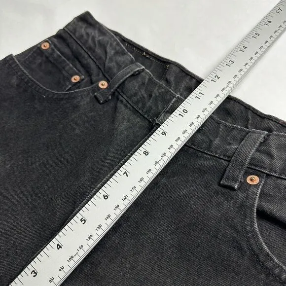 VINTAGE 90s Levi's‎ 505 Red Tab Black Jeans 28x30.5 Regular Fit Made In USA