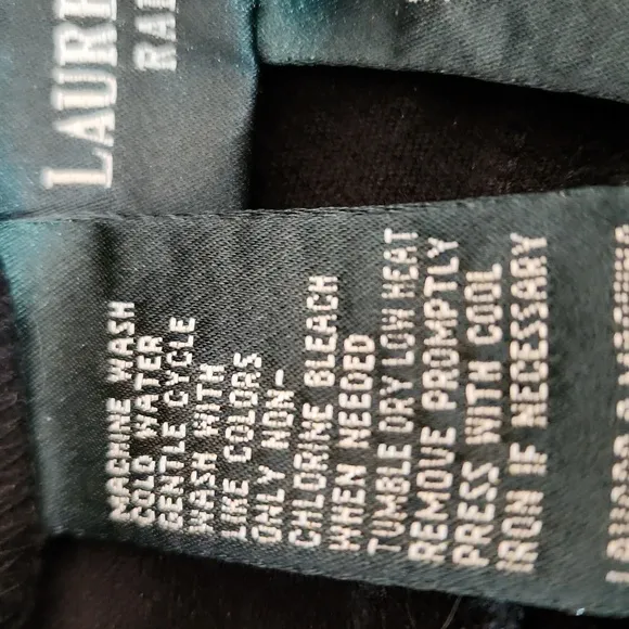 Vintage LRL.black label  black straight leg denim jeans size 6