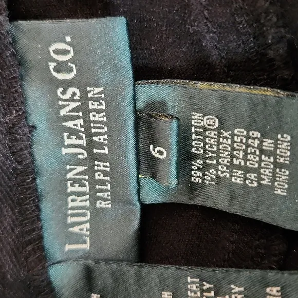 Vintage LRL.black label  black straight leg denim jeans size 6