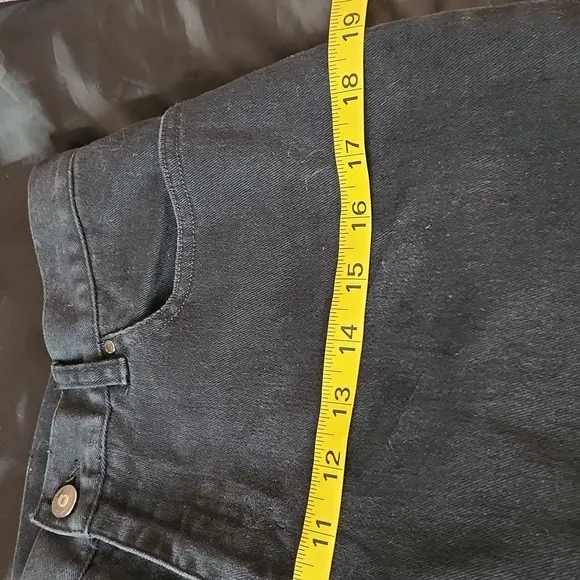 Vintage LRL.black label  black straight leg denim jeans size 6