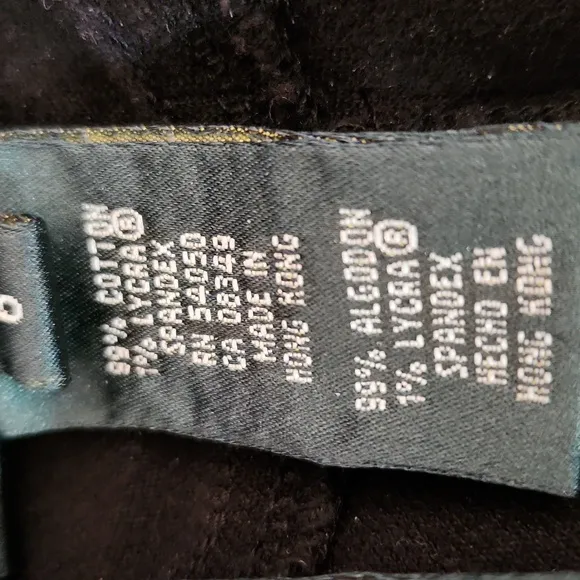 Vintage LRL.black label  black straight leg denim jeans size 6