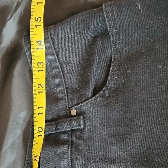 Vintage LRL.black label  black straight leg denim jeans size 6