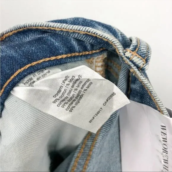 WeWoreWhat The Danielle Stretch Jeans Spring St Holes Size 26 Button Fly NEW