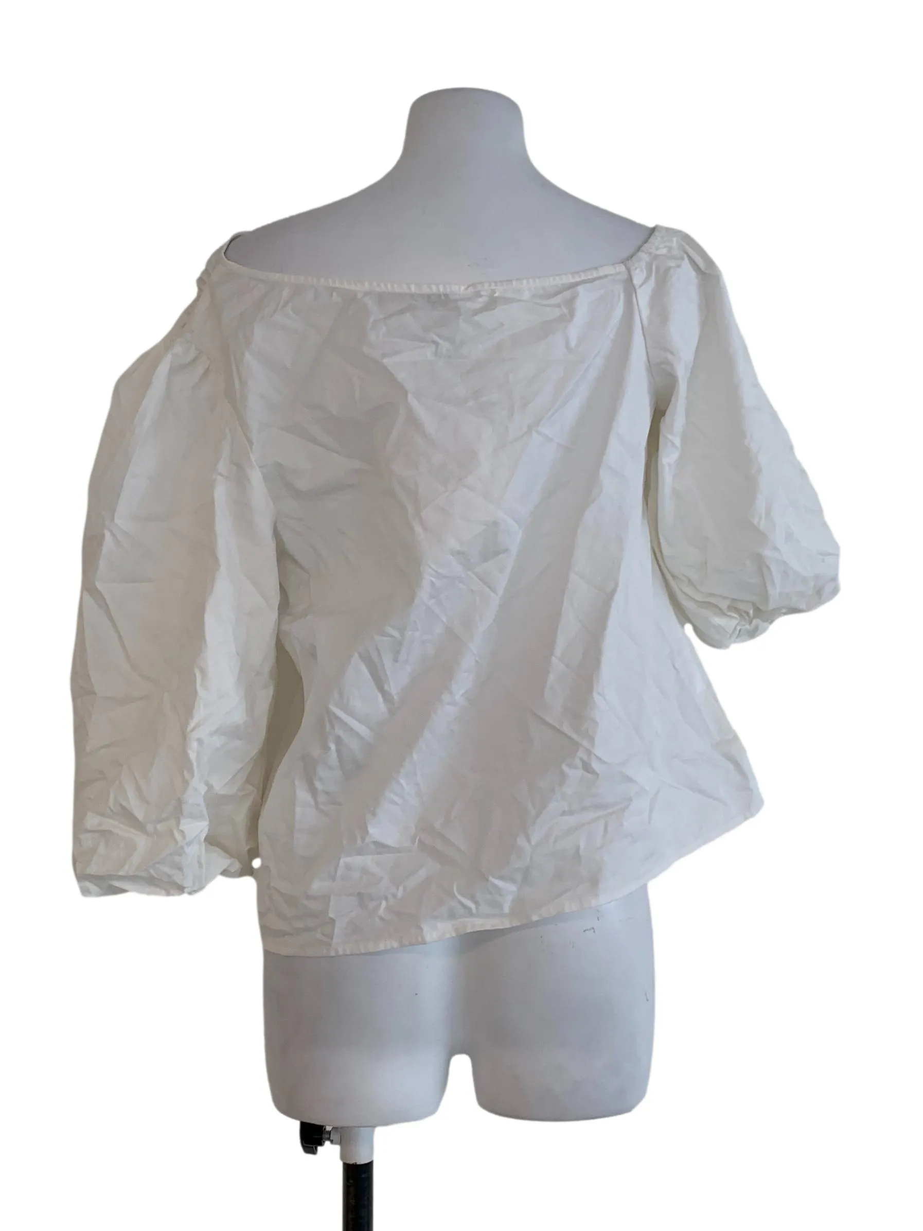 White Cold Shoulder Blouse