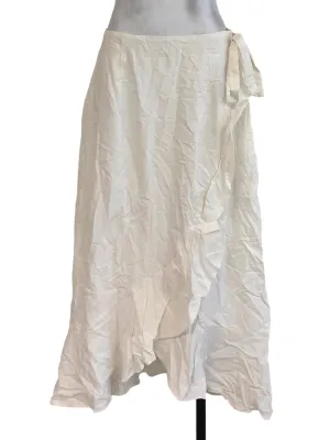 White Plain Ruffle Skirt