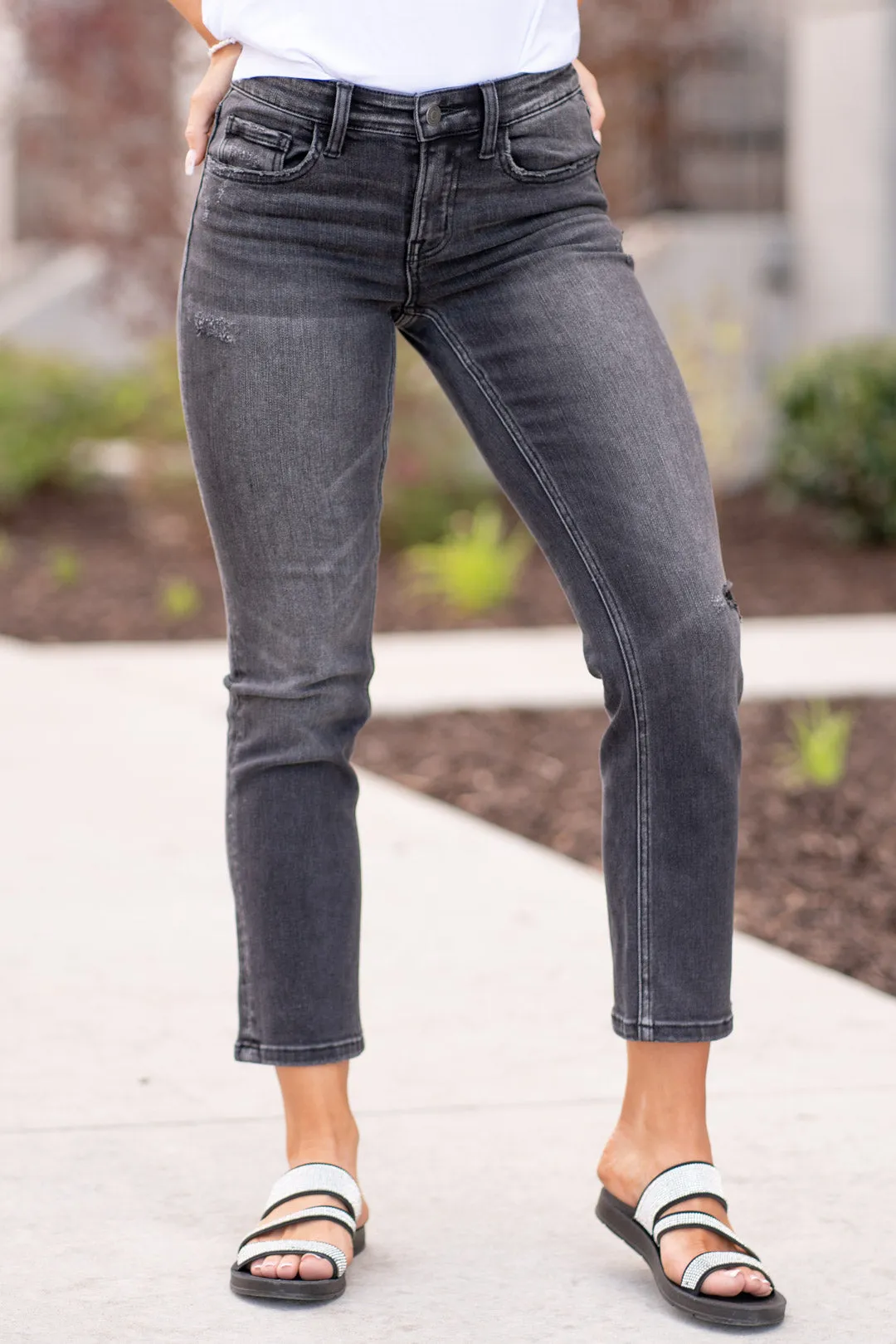 Wholeheartedly Mid Rise Crop Slim Straight