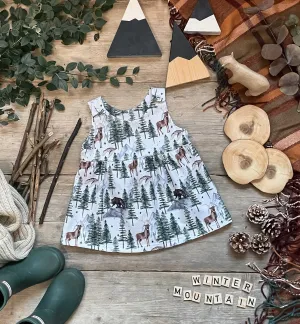 Winter Mountain Pinafore Dress