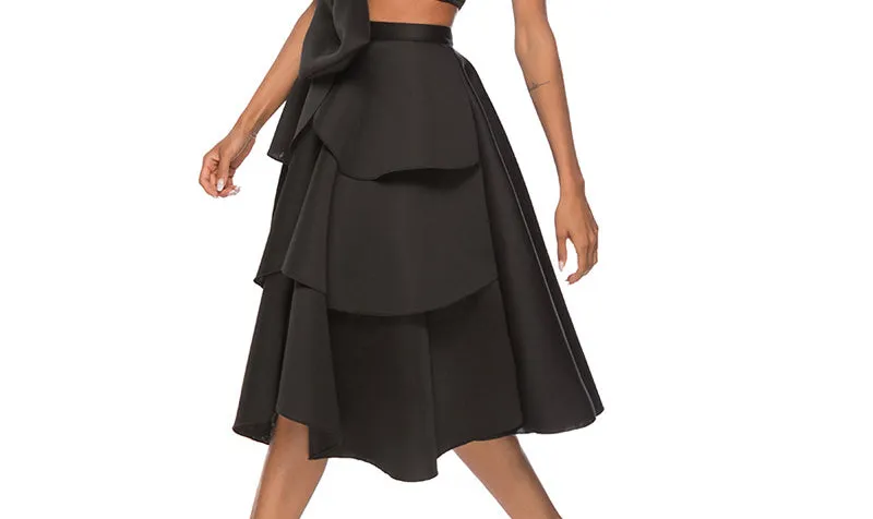 Women Sexy Fashion Ruffle Petal Skirt