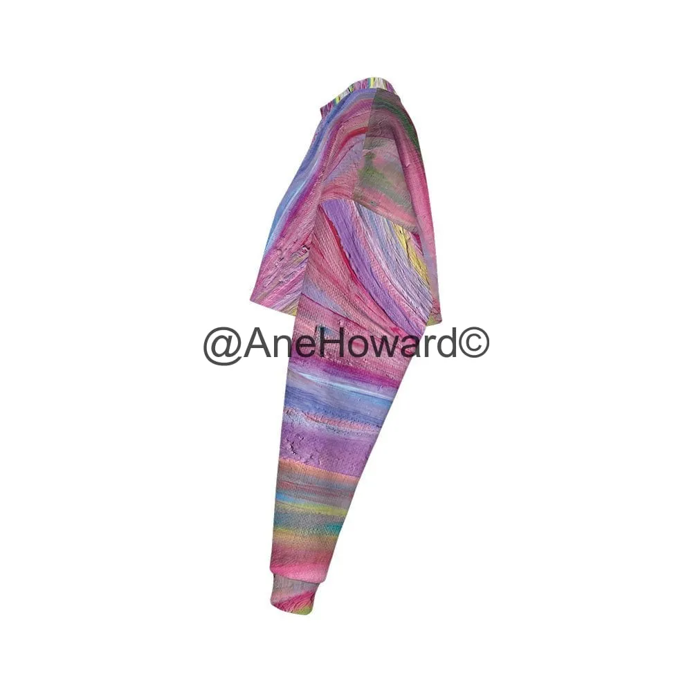 Women’s Cropped Crewneck Sweatshirt Rainbow