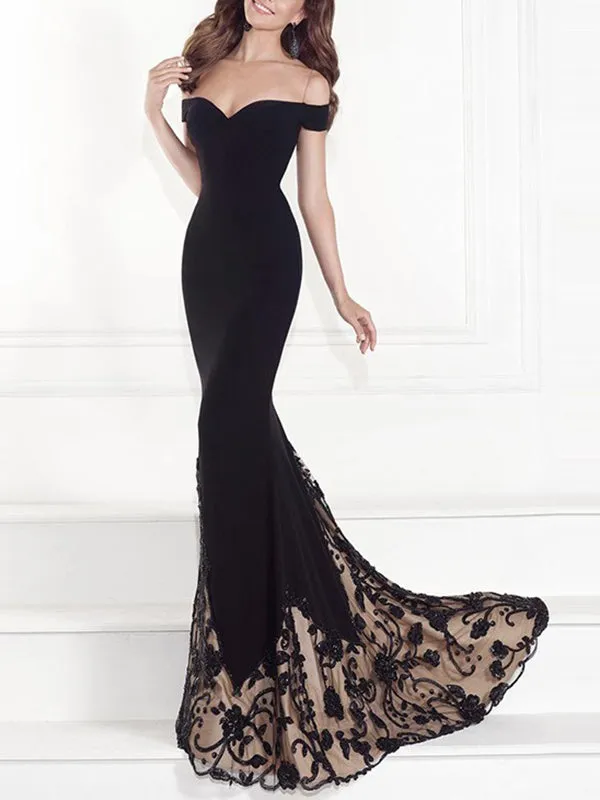 Wrapped Chest Strapless Dress Hot Stamping Mopping Skirt
