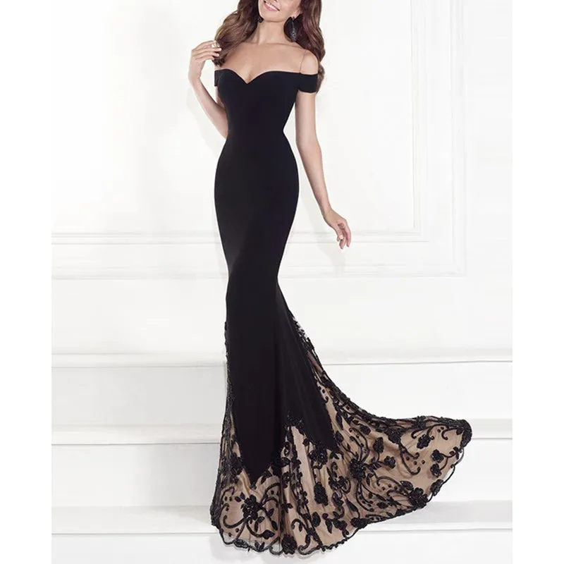 Wrapped Chest Strapless Dress Hot Stamping Mopping Skirt
