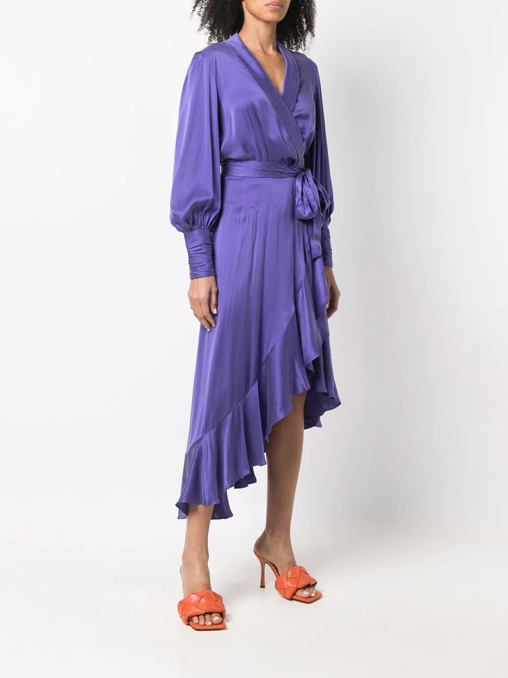 Wrapped midi dress