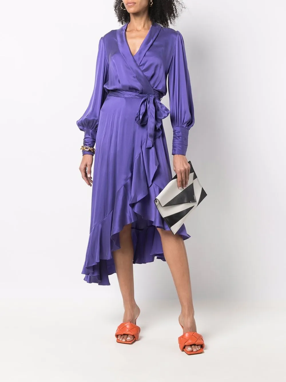 Wrapped midi dress