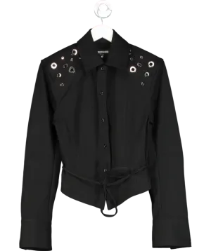 WRSTBHVR Black Bonnie Blouse UK S