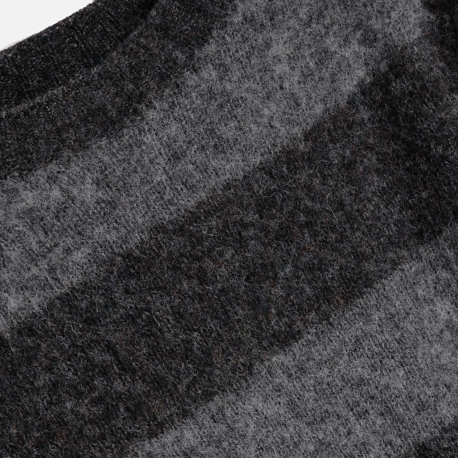 YMC Jets Stripe Crew Knit Grey Stripe