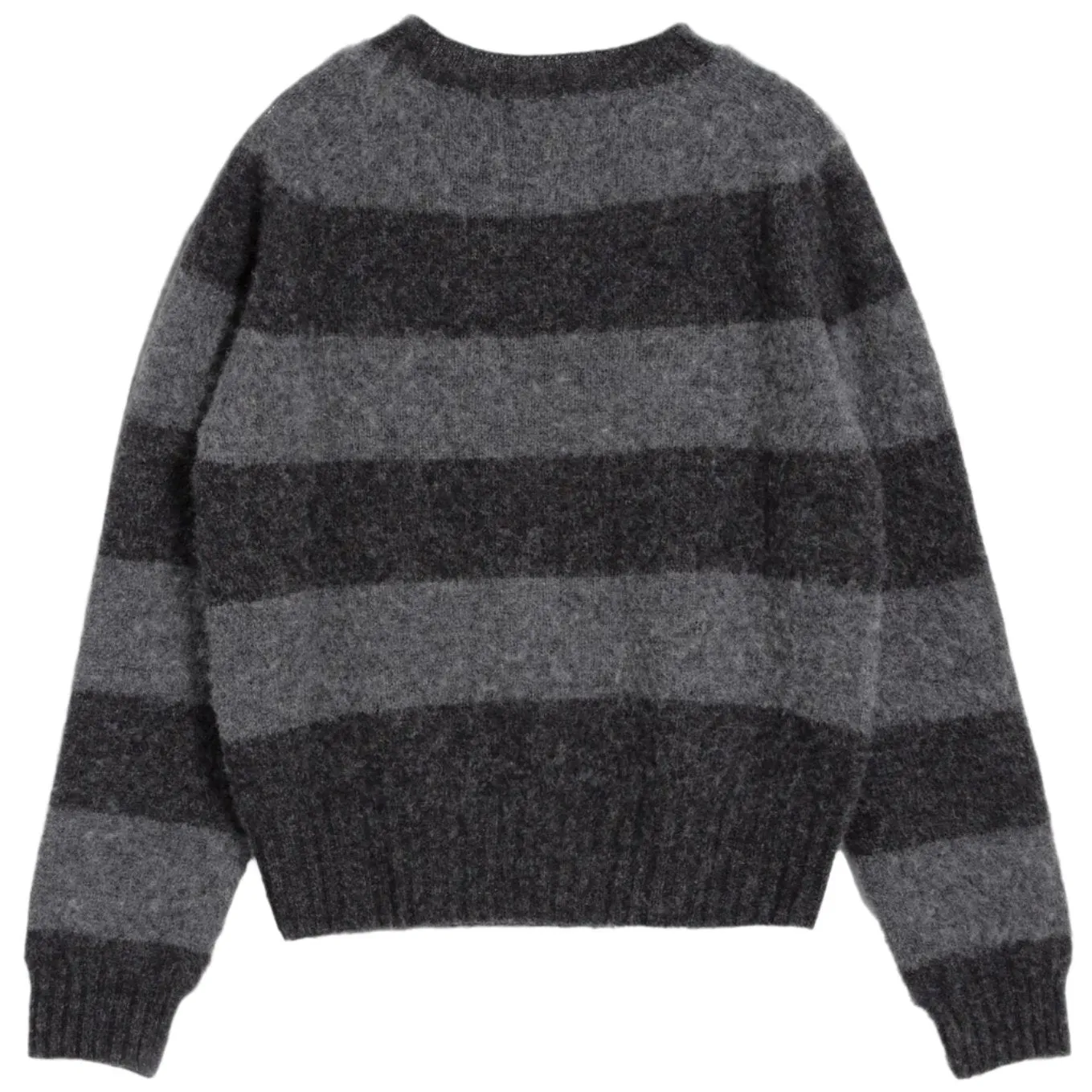YMC Jets Stripe Crew Knit Grey Stripe