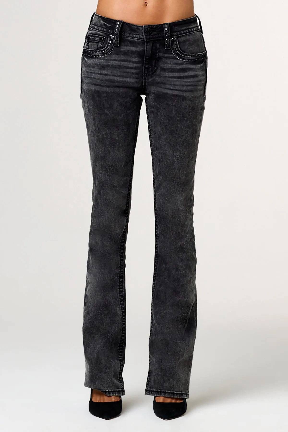 Zandra Stitched Bootcut Jeans
