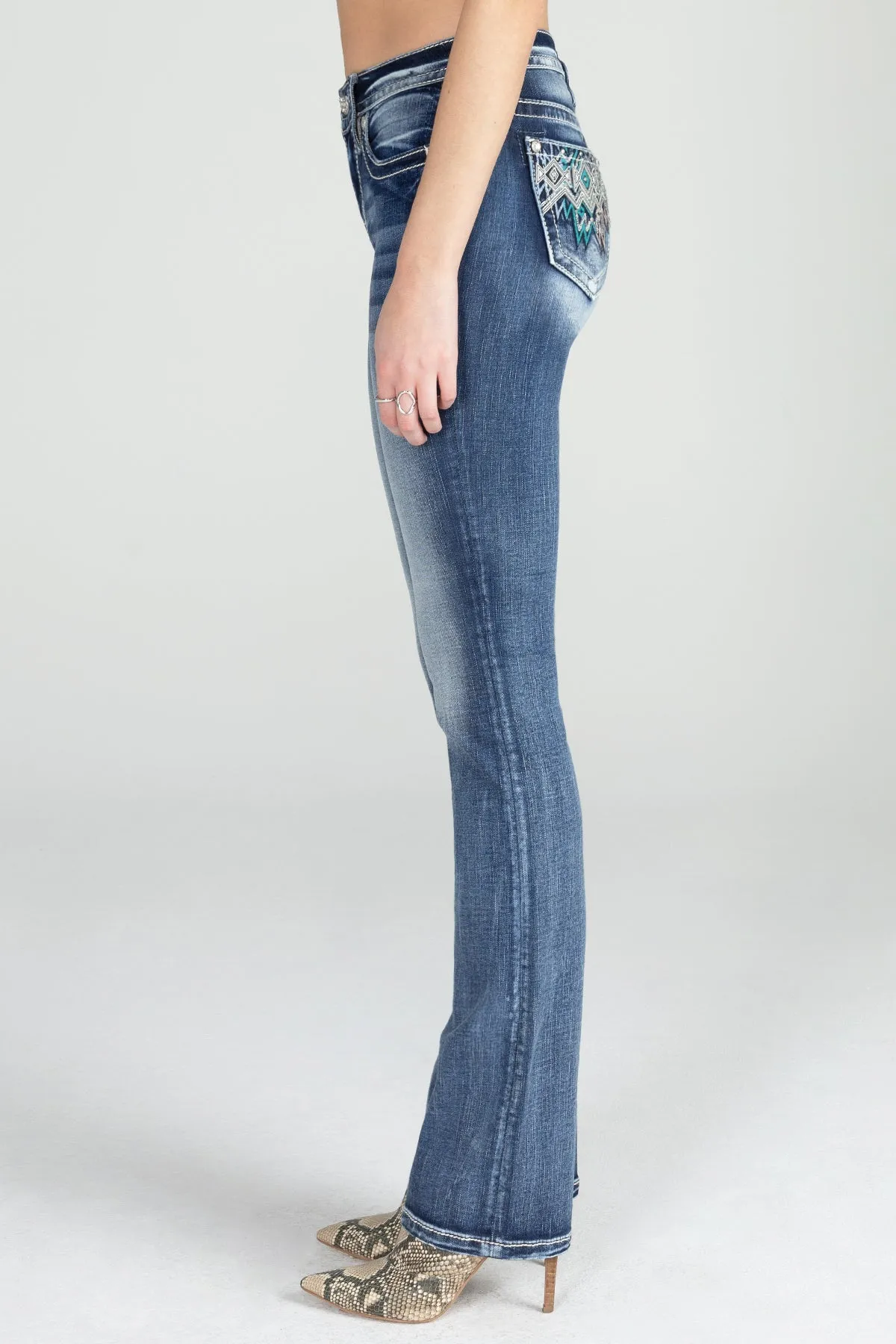 Zig Zag Bootcut Denim