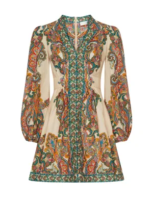 Zimmermann Ottie Plunge Mini Dress